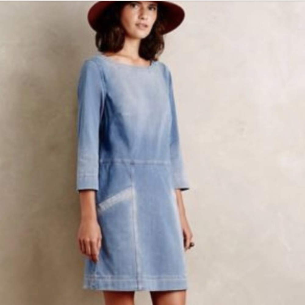 Anthropologie Denim Shift Dress